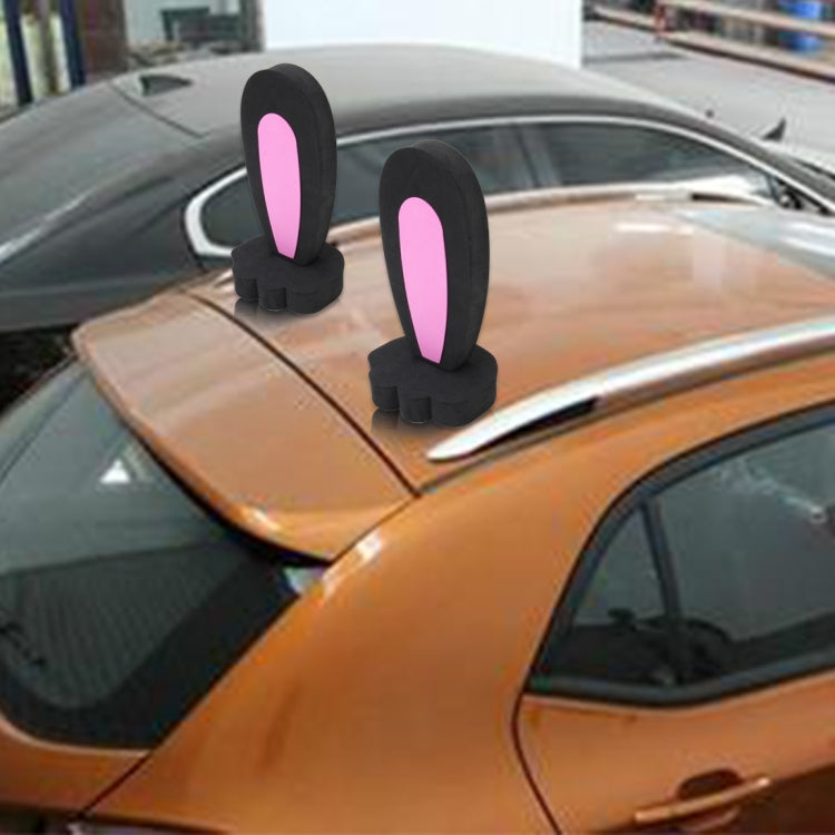 2 PCS Rabbit Ears Shape Car Plastic Decorative Sticker