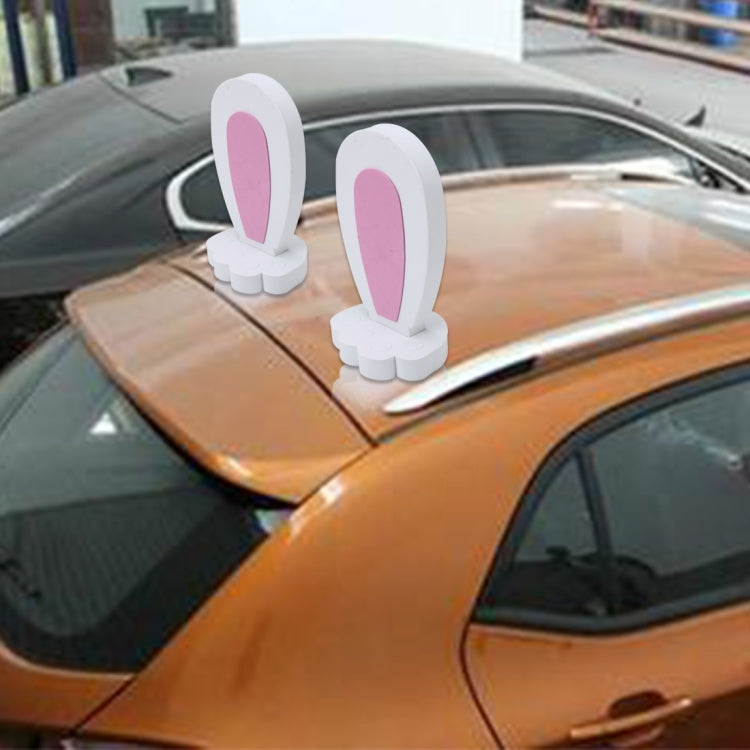 2 PCS Rabbit Ears Shape Car Plastic Decorative Sticker
