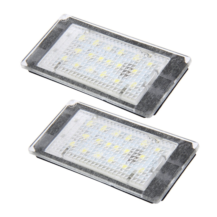2 PCS License Plate Light with 18 SMD-3528 Lamps for BMW E46 2D M3 1998-2003,2W 120LM,6000K, DC12V (White Light)