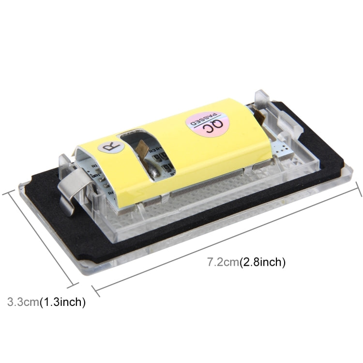 2 PCS License Plate Light with 18 SMD-3528 Lamps for BMW E46 2D M3 1998-2003,2W 120LM,6000K, DC12V (White Light)