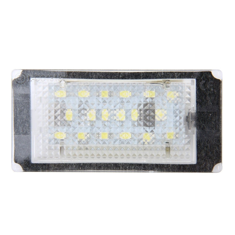 2 PCS License Plate Light with 18 SMD-3528 Lamps for BMW E46 2D M3 1998-2003,2W 120LM,6000K, DC12V (White Light)