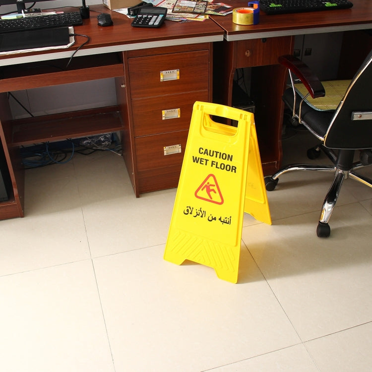 Caution Wet Floor Sign Cleaning Slippery Warning Both Side Safety Hazard Warning Frame