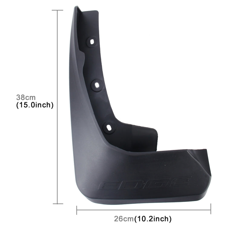 4 PCS Car Auto Semi-Rigid PVC Splash Flaps Mudguards Fender Guard for Ford 2015 Version Edge