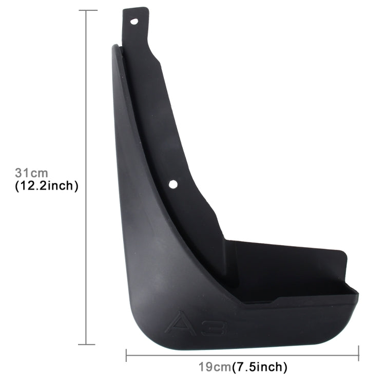 4 PCS Car Auto Semi-Rigid PVC Splash Flaps Mudguards Fender Guard for Audi A3 Hatchback