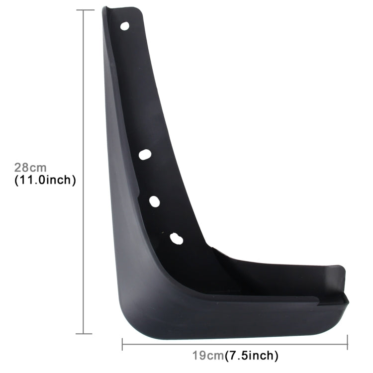 4 PCS Car Auto Semi-Rigid PVC Splash Flaps Mudguards Fender Guard for Audi A3 Hatchback