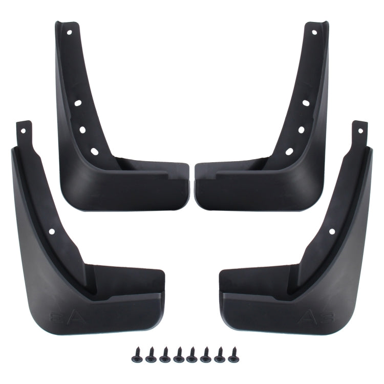 4 PCS Car Auto Semi-Rigid PVC Splash Flaps Mudguards Fender Guard for Audi A3 Hatchback