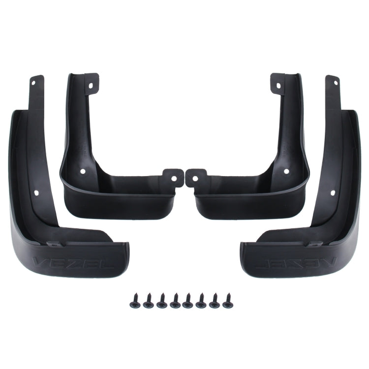 4 PCS Car Auto Semi-Rigid PVC Splash Flaps Mudguards Fender Guard for Honda Vezel