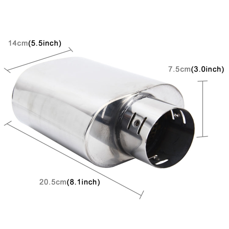 6047 Car Automobile Exhaust Pipe Muffler Modification Stainless Steel Tail Pipes (Inner Diameter 65×60mm)