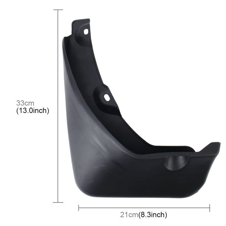 4 PCS Car Auto Semi-Rigid PVC Splash Flaps Mudguards Fender Guard for Toyota RAV4-2.4 2009 Version