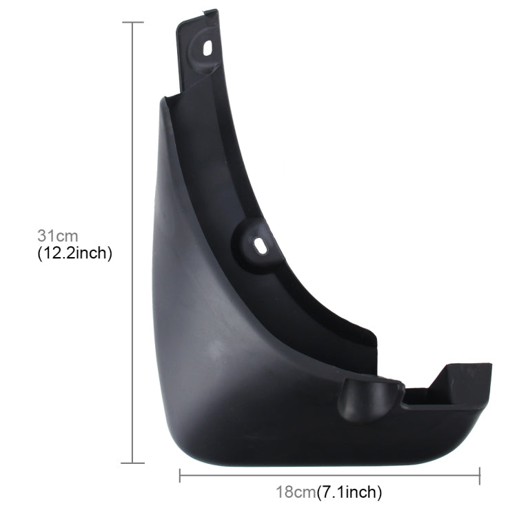 4 PCS Car Auto Semi-Rigid PVC Splash Flaps Mudguards Fender Guard for Toyota RAV4-2.4 2009 Version
