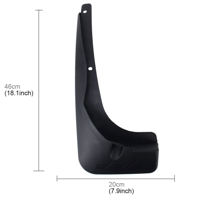 4 PCS Car Auto Semi-Rigid PVC Splash Flaps Mudguards Fender Guard for Toyota RAV4 2014 Version