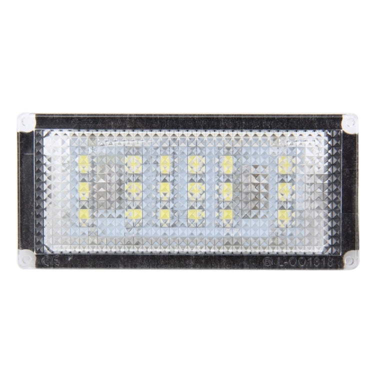 2 PCS License Plate Light with 18 SMD-3528 Lamps for BMW E46 2D M3,2004-2006,2W 120LM,6000K, DC12V (White Light)