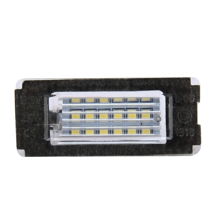 2 PCS License Plate Light with 18 SMD-3528 Lamps for BMW MINI R56,2W 120LM,6000K, DC12V (White Light)