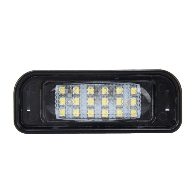 2 PCS License Plate Light with 18 SMD-3528 Lamps with Canbus for Mercedes-Benz W220,2W 120LM,6000K, DC12V(White Light)