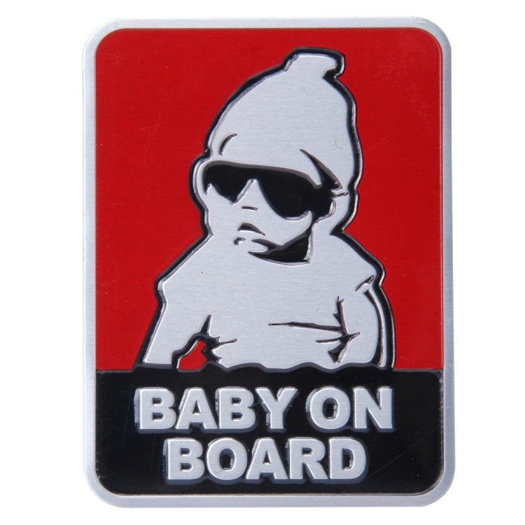 Baby in Car Metal Car Free Sticker, Size: 10.2cm*7.8cm