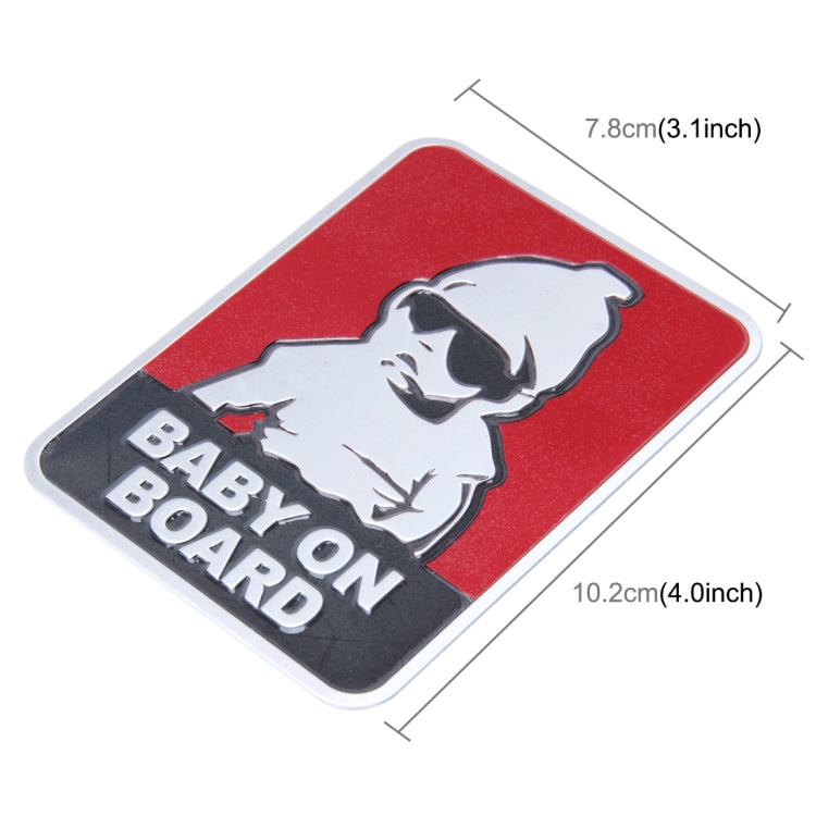 Baby in Car Metal Car Free Sticker, Size: 10.2cm*7.8cm