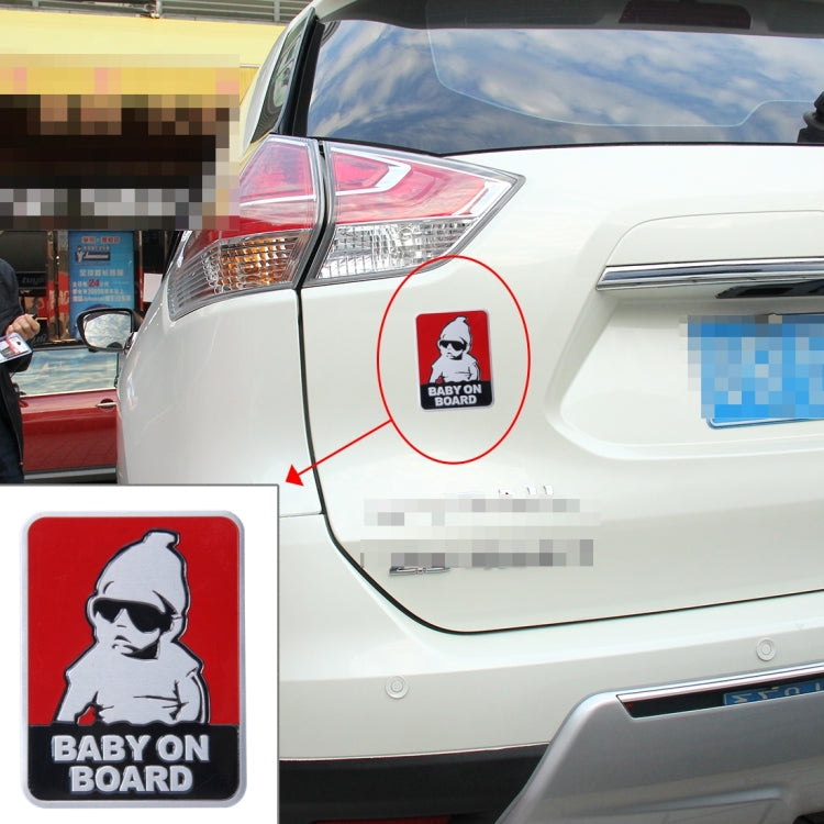 Baby in Car Metal Car Free Sticker, Size: 10.2cm*7.8cm