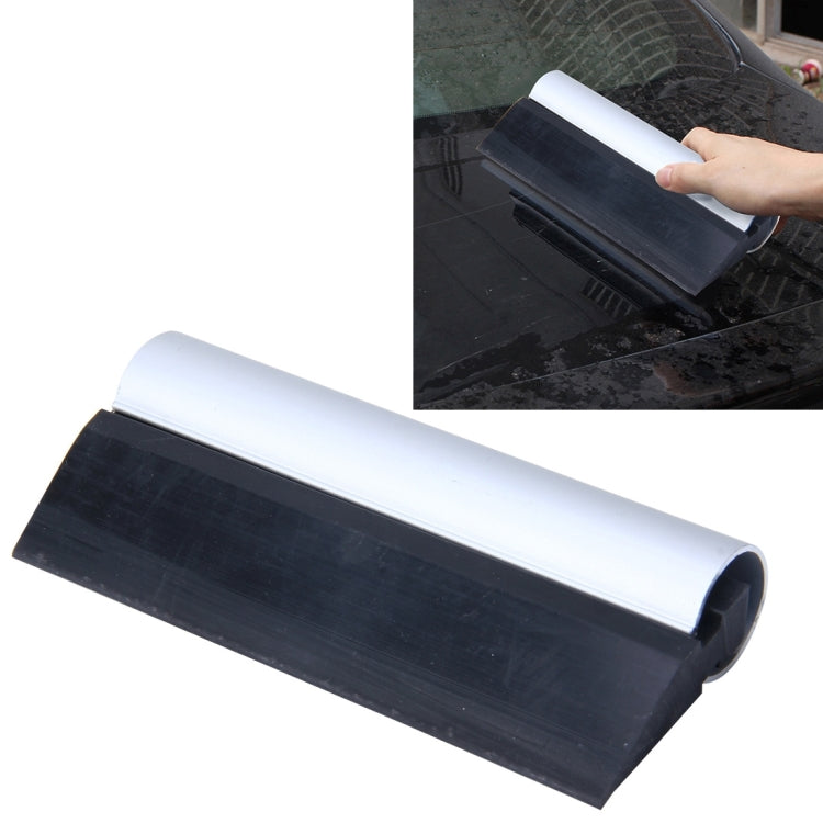 Car Auto Body Surface Window Wrapping Film Black Rubber Scraper Sticker Tool Black with Silver Metal Handle