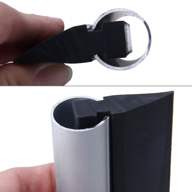 Car Auto Body Surface Window Wrapping Film Black Rubber Scraper Sticker Tool Black with Silver Metal Handle