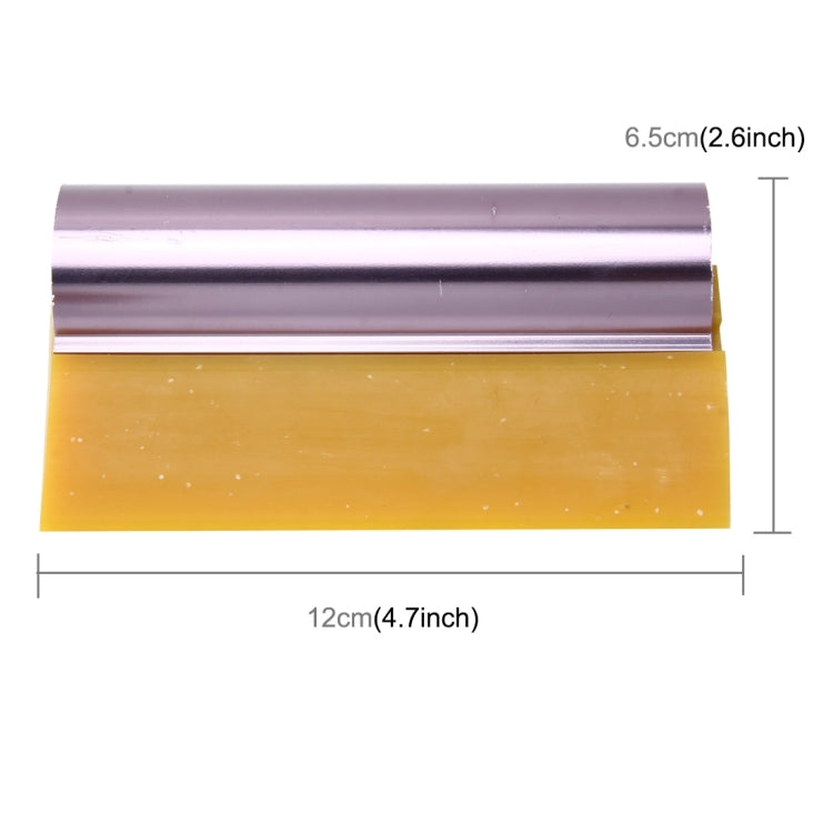 Car Auto Body Surface Window Wrapping Film Yellow Rubber Scraper Sticker Tool with Pink Metal Handle