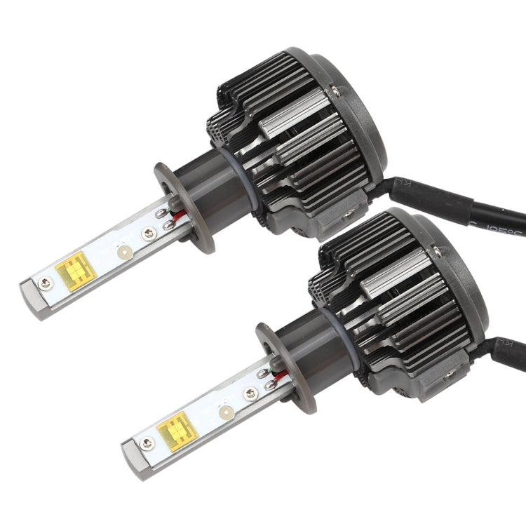2 PCS K7 H1 30W 3600 LM 6000K Waterproof IP68 Car Headlight with 2 CREE Lamps, DC 9-36V(White Light)