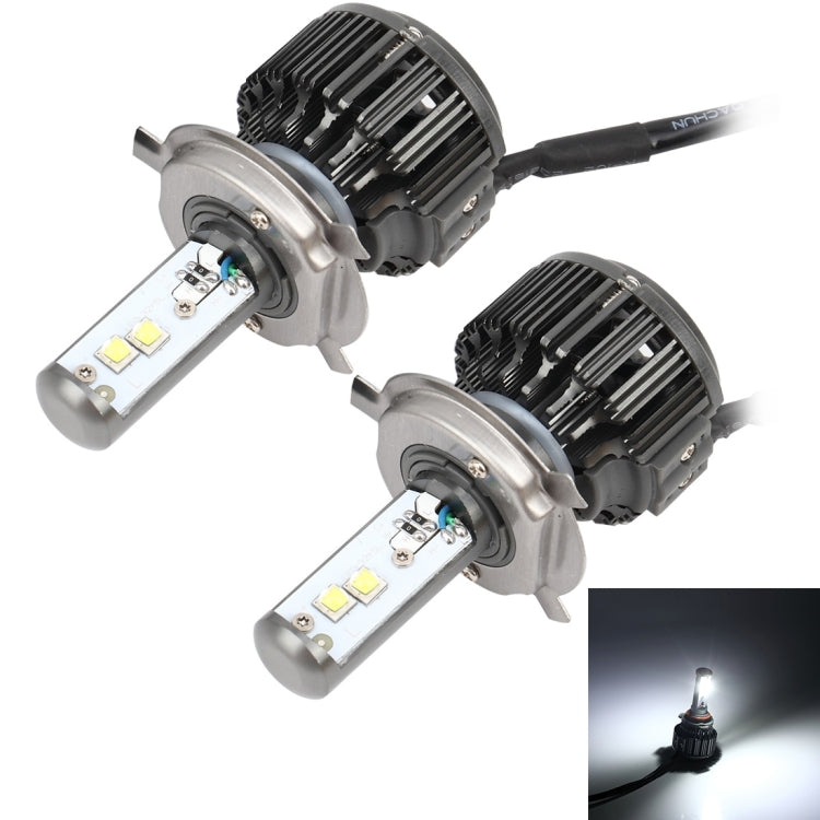 2 PCS K7 H4 30W 3600 LM 6000K Waterproof IP68 Car Headlight with 2 CREE Lamps, DC 9-36V(White Light)