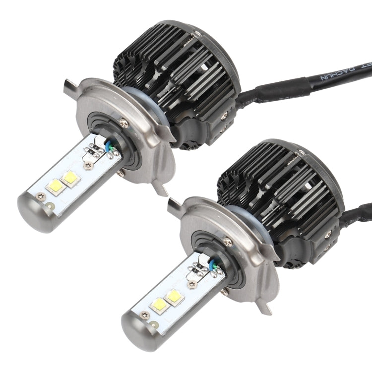 2 PCS K7 H4 30W 3600 LM 6000K Waterproof IP68 Car Headlight with 2 CREE Lamps, DC 9-36V(White Light)