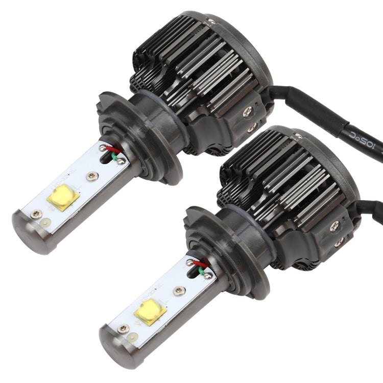 2 PCS K7 H7 30W 3600 LM 6000K Waterproof IP68 Car Headlight with 2 CREE Lamps, DC 9-36V(White Light)