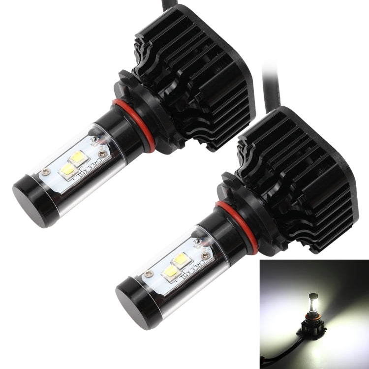 2 PCS K8 9006 40W 4000 LM 6000K Car Headlight with 4 CREE Lamps, DC 9-36V(White Light)