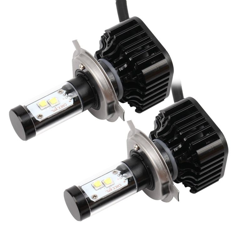 2 PCS K8 H4 40W 4000 LM 6000K Car Headlight with 4 CREE Lamps, DC 9-36V(White Light)