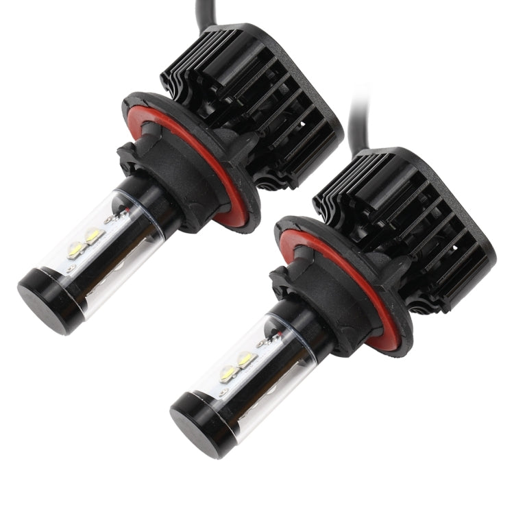 2 PCS K8 H13 40W 4000 LM 6000K Car Headligh with 4 CREE Lamps, DC 9-36V(White Light)