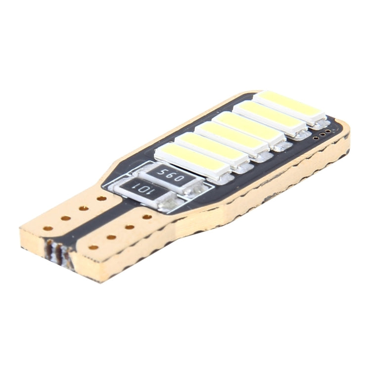 2 PCS T10 2W 150 LM 6000K Error-free Car Clearance Light with 12 SMD-7020 Lamps, DC 12V(White Light)