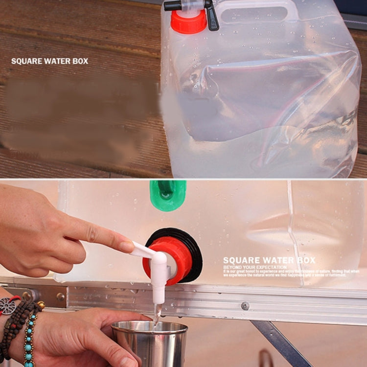 10L Outdoor Transparent PVC Foldable Water Bag Container with ON/OFF Switch
