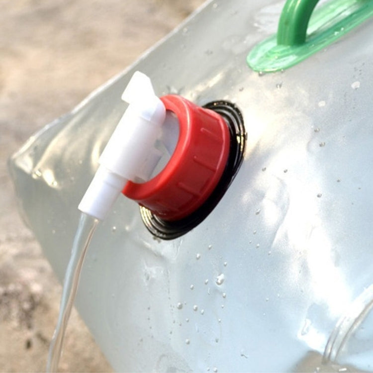10L Outdoor Transparent PVC Foldable Water Bag Container with ON/OFF Switch
