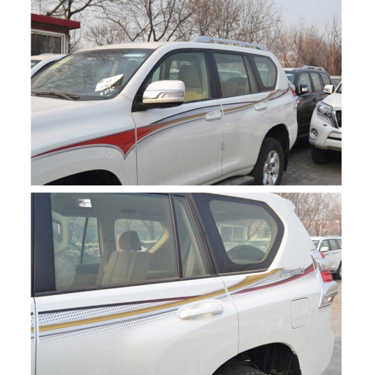4 PCS SUV Body Decorative Strip Brand Car Streamline Shining Sticker for Toyota Prado 2015 Version
