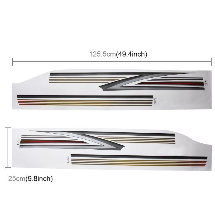 4 PCS SUV Body Decorative Strip Brand Car Streamline Shining Sticker for Toyota Prado 2016 Version