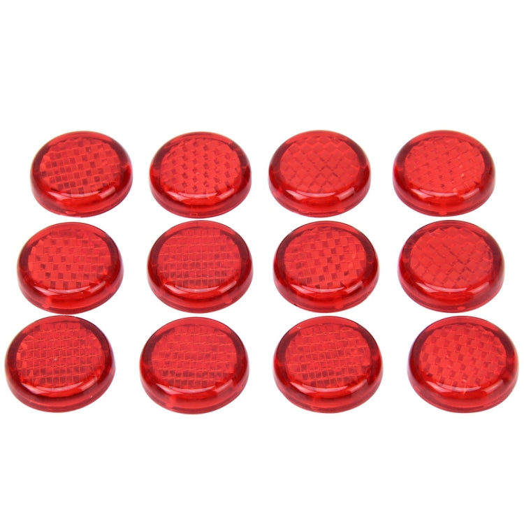12 PCS Car Door Rustproof Warning Reflective Sign Decorative Nut Protector Cover, Diameter: 2cm