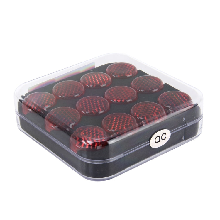 12 PCS Car Door Rustproof Warning Reflective Sign Decorative Nut Protector Cover, Diameter: 2cm