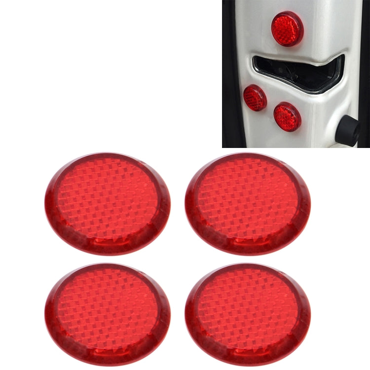 4 PCS Car Door Rustproof Warning Reflective Sign Decorative Nut Protector Cover, Diameter: 3cm