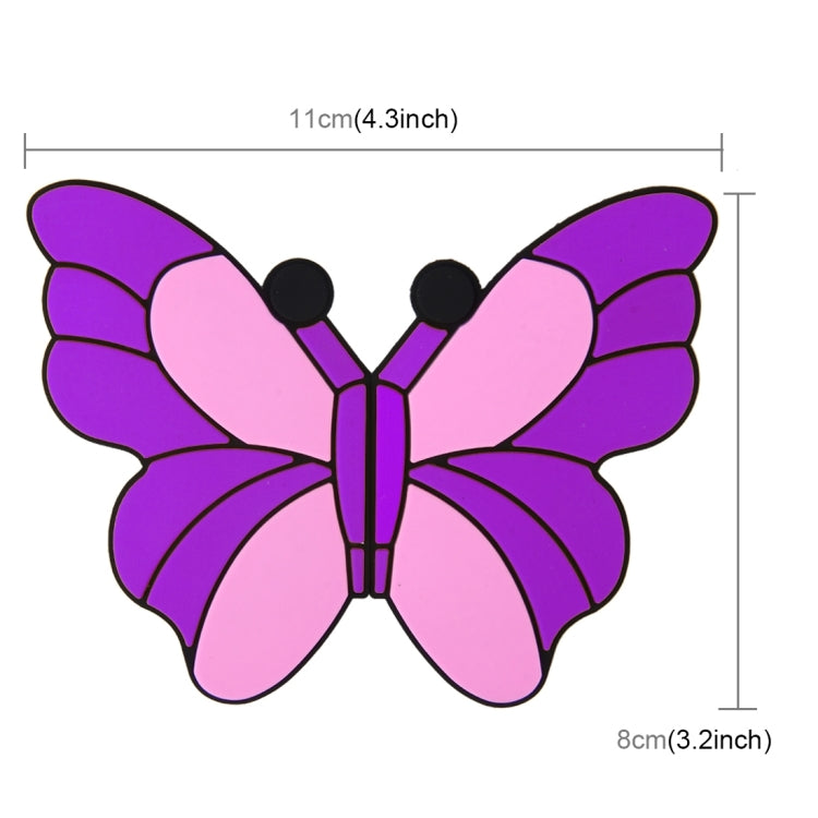 8 PCS Butterfly Shape Cartoon Style PVC Car Auto Protection Anti-scratch Door Guard Decorative Sticker