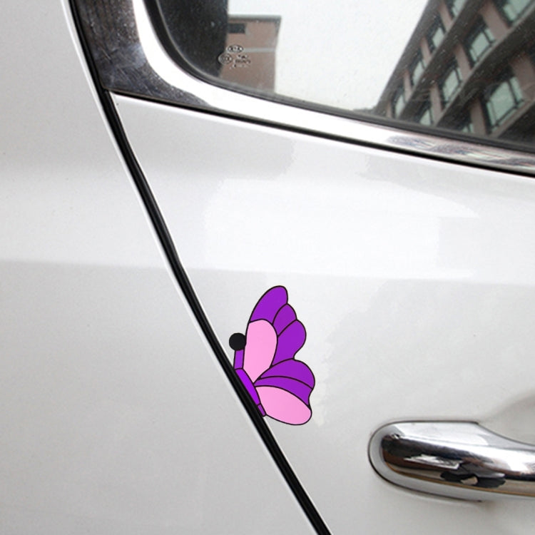 8 PCS Butterfly Shape Cartoon Style PVC Car Auto Protection Anti-scratch Door Guard Decorative Sticker