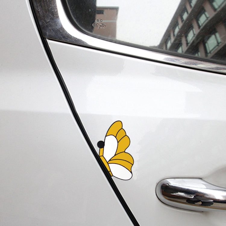 8 PCS Butterfly Shape Cartoon Style PVC Car Auto Protection Anti-scratch Door Guard Decorative Sticker
