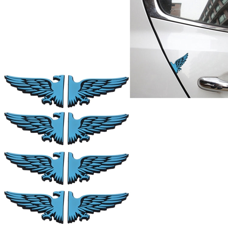 8 PCS Hawk Shape Cartoon Style PVC Car Auto Protection Anti-scratch Door Guard Decorative Sticker