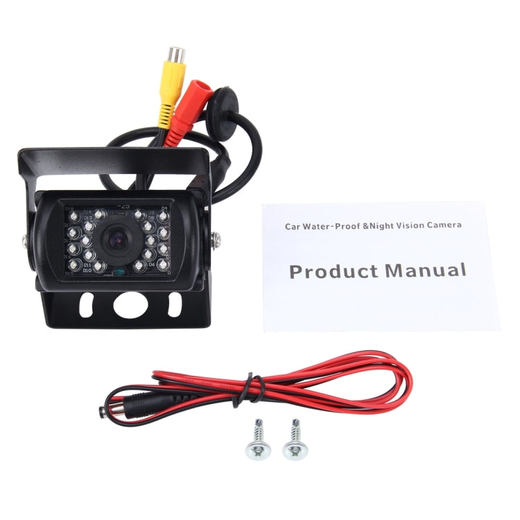 Universal 720×540 Effective Pixel NTSC 60HZ CMOS II Waterproof Car Rear View Backup Camera With 18 LED Lamps, DC 12-24V