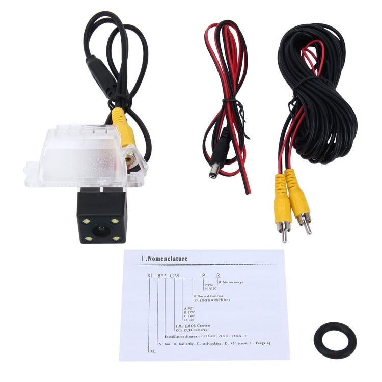 656×492 Effective Pixel NTSC 60HZ CMOS II Waterproof Car Rear View Backup Camera With 4 LED Lamps for Ford Mondeo 2010-2012 Version / Focus Hatchback 2010-2014 Version