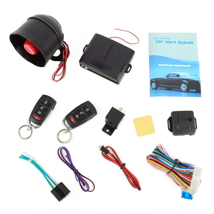 Car Safety Warning Alarm System with Two Remote Controls, DC 12V
