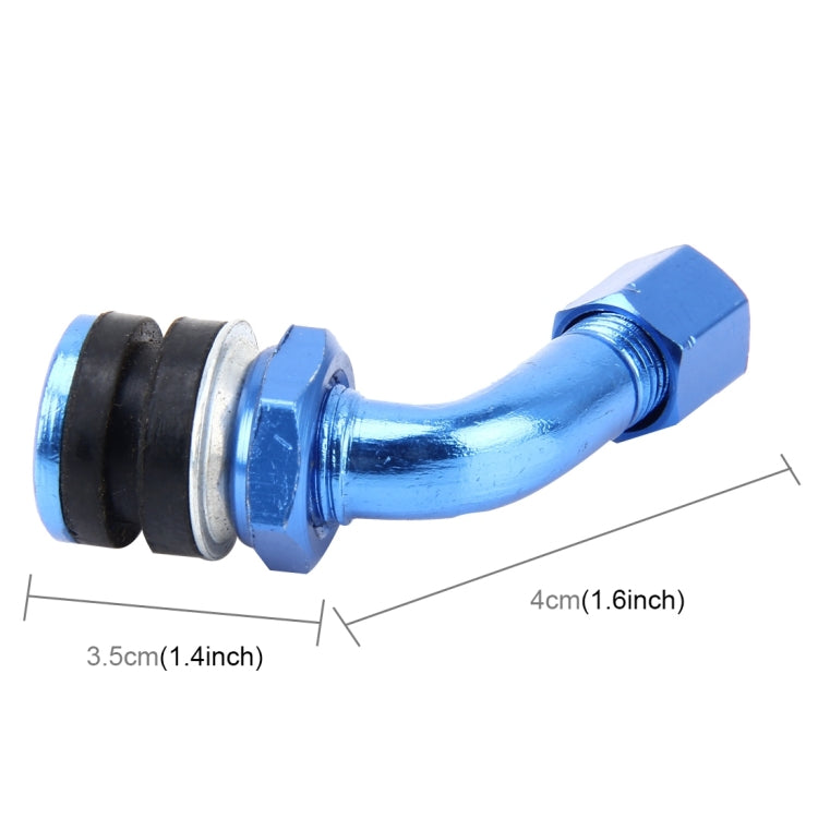Car Motorcycle Bike Universal Blue Copper Valve Adaptor Tyre Tube Extension Adapter