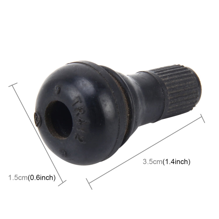 TR412 Car Motorcycle Bike Universal Copper Valve Adaptor with Rubber Cover