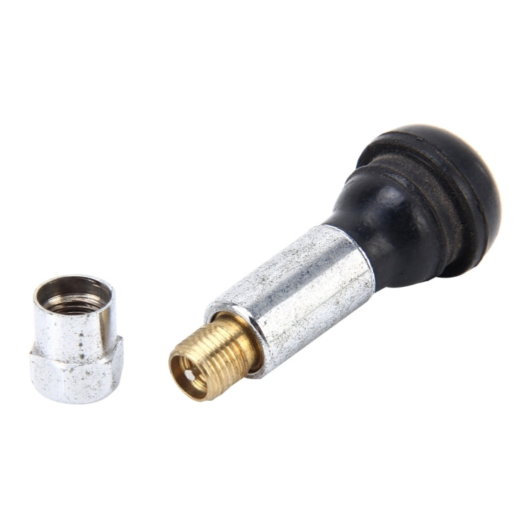 TR414 Car Motorcycle Bike Universal Copper Valve Adaptor with Rubber Cover