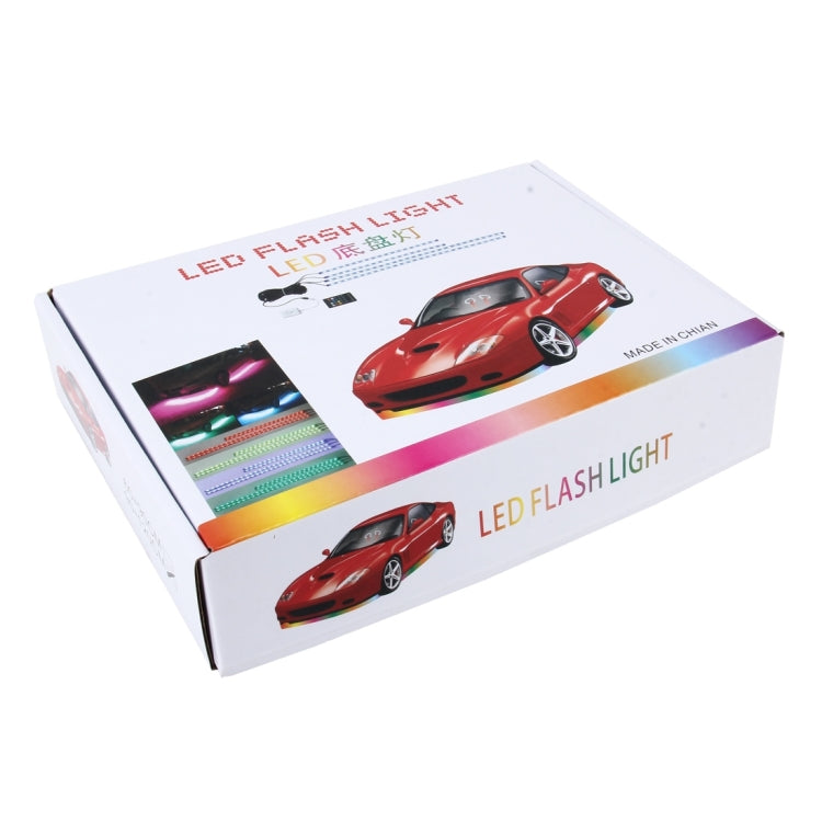 4 in 1 90cm/120cm RGB Colorful Flashing Decorative Chasis Light Sound Control Light Music Rhythm Light with Wireless Remote Control, DC 12V